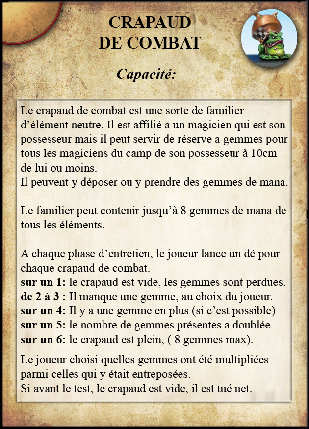 Capacité du Crapaud de Combat